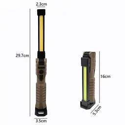 Ліхтар світильник розкладний з червоним жовтим та білим світлом WORKLIGHT-WL-08-XPE+COB power bank - мініатюра 6
