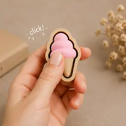 Клікер-антистрес Puffy Ice Cream Clicker 32939 6х4 см блакитний - мініатюра 4