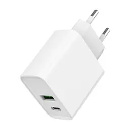 Зарядний пристрій Gembird USB-A + Type-C (PD20W + QC3.0 18W) white (TA-UC-PDQC20-01-W)