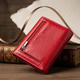 Яскравий жіночий гаманець із монетницею із натуральної шкіри ST Leather 19482 червоний - мініатюра 3