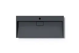 Умивальник VBI Este 100x46 см накладний/підвісний 1/O black VBI-019923 - мініатюра 3
