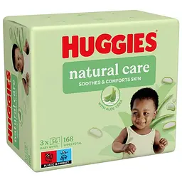 Дитячі вологі серветки Huggies Natural Care 56 х 3 шт (5029053550176)