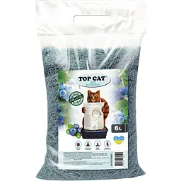 Уцінка. Наповнювач для котячого туалету Top Cat Tofu соєвий Чорниця 6 л  