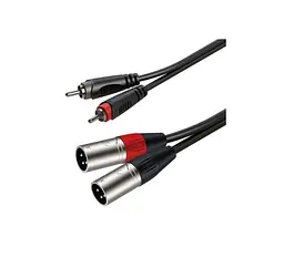 Готовый аудио кабель 2xRCA — 2xXLR Male Roxtone SAC-C190-L1 1м - мініатюра 1