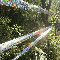 Стрічка для відлякування птахів, миготлива, двостороння, світловідбивна, ширина 4,8 см, 1 рулон 80 м - мініатюра 3