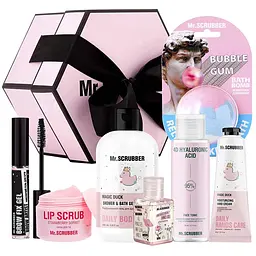 Подарунковий набір Mr.Scrubber Teen Set: Молочко для тіла 150 мл + Тонік для обличчя 80 мл + Тканинна маска 15 мл + Гель для брів 9 мл + Бомба для ванни 200 г + Крем для рук 30 мл + Антисептик для рук 30 мл