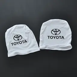 Чохол підголівників TOYOTA білі - мініатюра 2