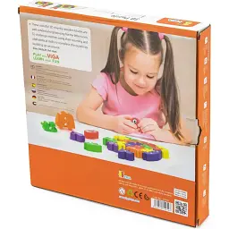 Дерев'яний пазл Viga Toys Равлик по літерах 26 елементів (55252) - мініатюра 3