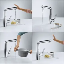 Змішувач для кухні Hansgrohe Metris Select 14883000 Хром - мініатюра 2