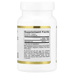 Альфа-ліпоєва кислота Alpha Lipoic Acid 600 mg 60 Capsules CGN vit0006598 - мініатюра 2