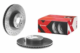 Диск гальмівний передній вентильований Subaru Outback II-III 92-12р Brembo (09.9077.1X) - мініатюра 2
