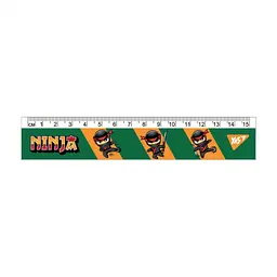 Лінійка YES Ninja, 370646, 15 см, 10 шт. в упаковці
