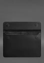 Шкіряний чохол-конверт BlankNote на магнітах для MacBook 14 Чорний Crazy Horse - мініатюра 3