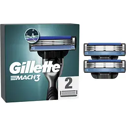 Сменные картриджи для бритья Gillette Mach3, 2 шт.