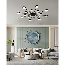 Світильник стельовий Miorro LED Foresta з пультом ДУ 102W 2700-6000К чорний (51-313-005) - мініатюра 7