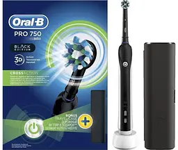 Електрична зубна щітка Oral-B Pro 750 D16 CrossAction (D16.513.UX) Black [67577] - мініатюра 4