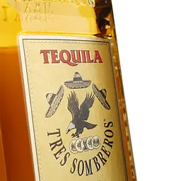 Текіла Tres Sombreros Gold, 38%, 0,5 л - мініатюра 3
