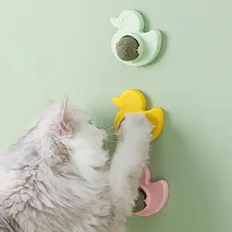 Іграшка з м'ятою для котів Качечка 10810 7,7х7,4х3,5 см жовта - мініатюра 7