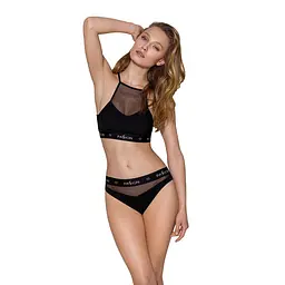 Спортивний топ з прозорою вставкою Passion PS006 TOP XL, black - мініатюра 3