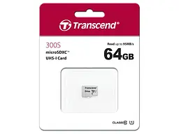 Карта памяти Transcend 300S microSDXC UHS-I 64 GB (TS64GUSD300S) - миниатюра 2