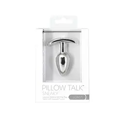 Анальна пробка Pillow Talk Sneaky Stainless Steel Butt Plug 6.6 см (сріблястий) - мініатюра 4