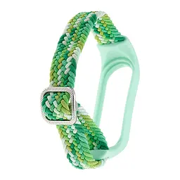Ремінець Braided Buckle Enhanced Mi Band 3/4/5/6/7 Зелений - мініатюра 2
