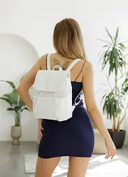 Жіночий рюкзак Sambag Loft MQP білий 30 х 25 х 12 см (22220008) - мініатюра 3