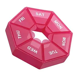 Таблетниця Semi 7Days Mini Pill Box, червоний