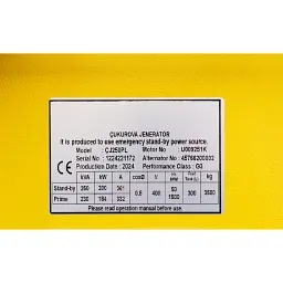Генератор Cukurova CJ250PL 250 kVA Perkins 1206A-E70TTAG2 Leroy-Somer трьохфазний дизельний - мініатюра 4