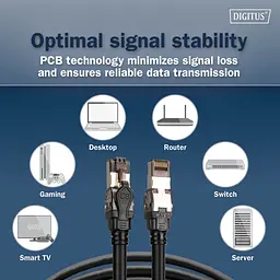 Патч-корд Digitus DIGITUS CAT 8.1 S-FTP, 0.5м, AWG 24/7, LSZH, чорний - мініатюра 3