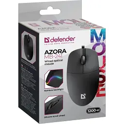Комп'ютерна мишка Defender Azora MB-241 3кн.,1200dpi чорна (52241)