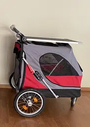 Візок для собак Pet Travel Red зі столиком чохлом та дощовиком Large