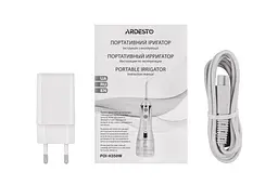 Іригатор портативний Ardesto POI-H350W для очищення зубів та ясен акумуляторний іригатор 7 насадок та 5 режимів тиску чаша 300 мл із захистом IPX7 Білий - мініатюра 19