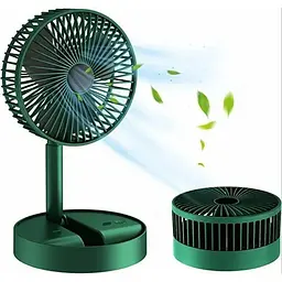 Акумуляторний настільний вентилятор Telescopic Folding Fan Портативний складна міні USB ветродуйка Зелений