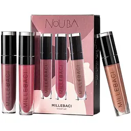 Набір стійких помад Nouba Millebaci №2 Naked Set 3 шт. - мініатюра 6