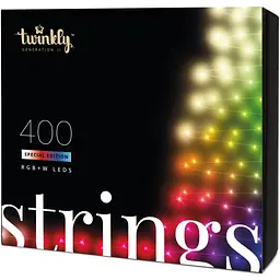 Світлодіодна гірлянда Twinkly Smart LED Strings RGBW 400 чорна (TWS400SPP-BEU)