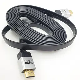 Кабель HDMI to HDMI 4K плоский з підтримкою Ethernet UltraHD 4K шнур Veron 2,5 м чорний