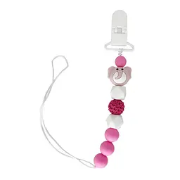 Ланцюжок для пустушки "Слон" MGZ-0508(Pink) силіконовий