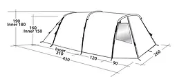 Намет чотиримісний Easy Camp Huntsville 400 Green/Grey (120406) - мініатюра 9