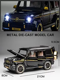 Колекційна металева модель позашляховика АвтоЕксперт Mercedes-Benz G65 AMG Brabus із золотими вставками, інерцією, світлом та звуком 1:24 - мініатюра 8
