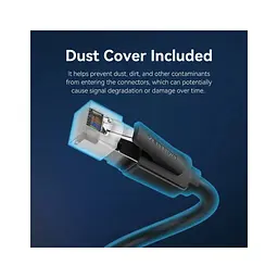 Патч-корд 0.5м, S/FTP cat 8 RJ-45 black Vention (IKKBD) - мініатюра 8
