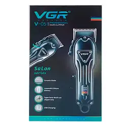 Машинка для стрижки акумуляторна VGR V-051 2500 mAh LED дисплей (4 насадки) - мініатюра 9