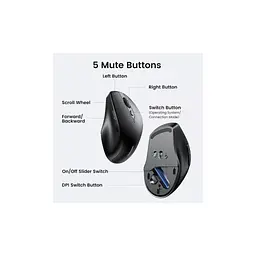 Мишка Ugreen MU101 Wireless Black (90395) - мініатюра 8