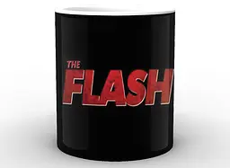 Кружка GeekLand Флеш Flash чорне лого FS.02.029 - мініатюра 2