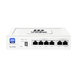 PoE-комутатор 6-портовий некерований Wiking WK-PS206 V2, 4x100Mbps PoE, 2x100Mbps Uplink, 45W (73-00270) - мініатюра 2
