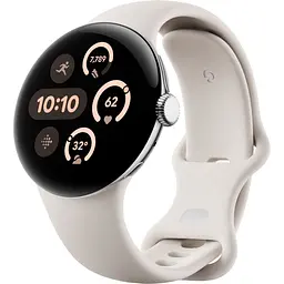 Смарт-годинник Google Pixel Watch 3 41mm Matte Polished Silver/Porcelain Band [115659]