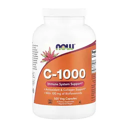 Вітамін C Now Foods (C-1000) - 500 веганських капсул