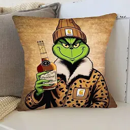 Подушка 3D Грінч Hennessy 4277_E 17728 50х50 см