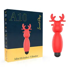 Вібратор для клітора Erospace Sweet Play Mini Reindeer Vibrator A10 8.8 см червоний - мініатюра 9