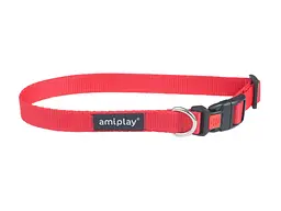 Нашийникдля собак Amiplay Basic M 25-40*1,5 см - червоний